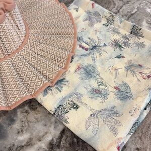 NWOT Ekyog 🇫🇷Organic Cotton Tiger and Palm Print Scarf